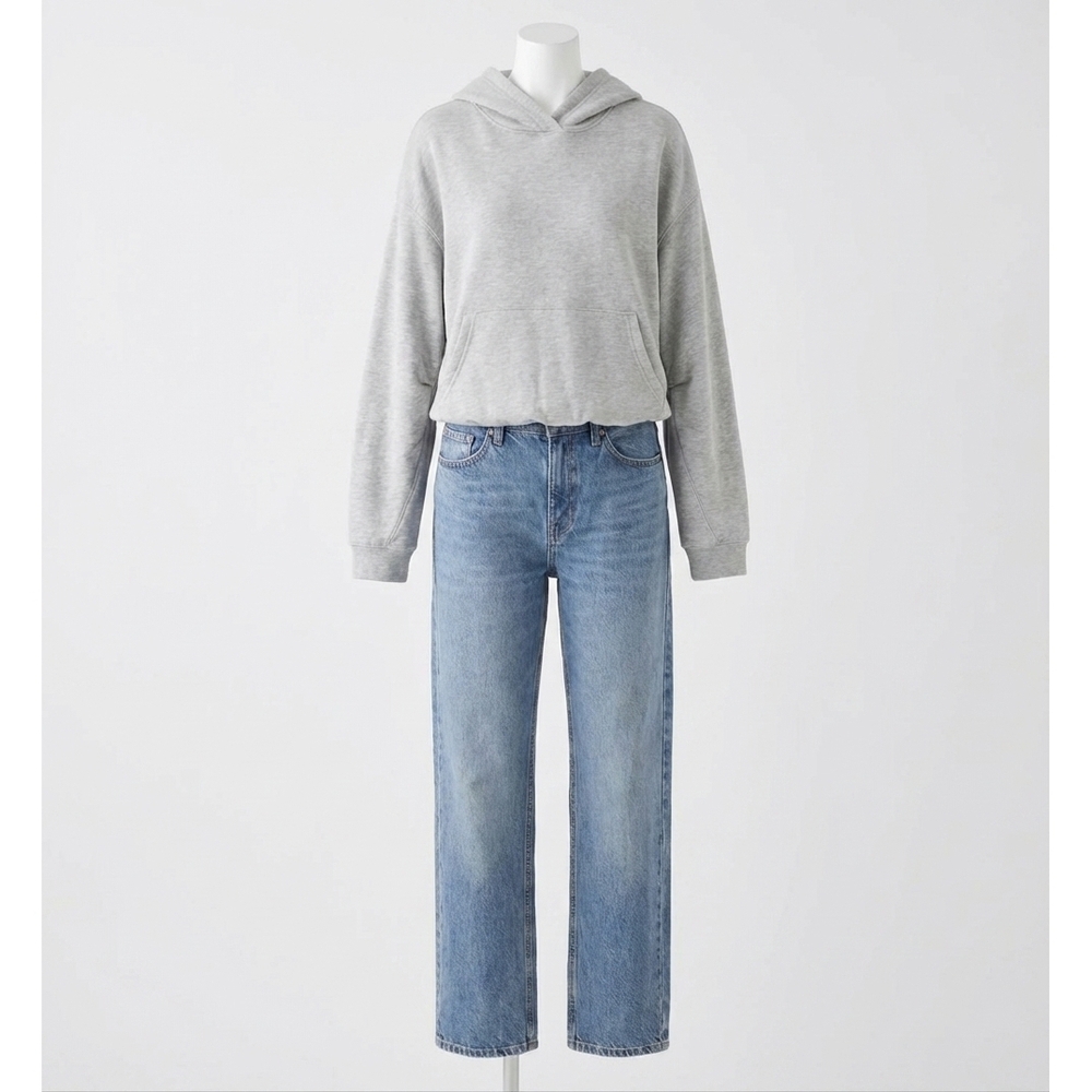 NEW FIFTEEN TWENTY makenna bubble sweatshirt in light heather grey